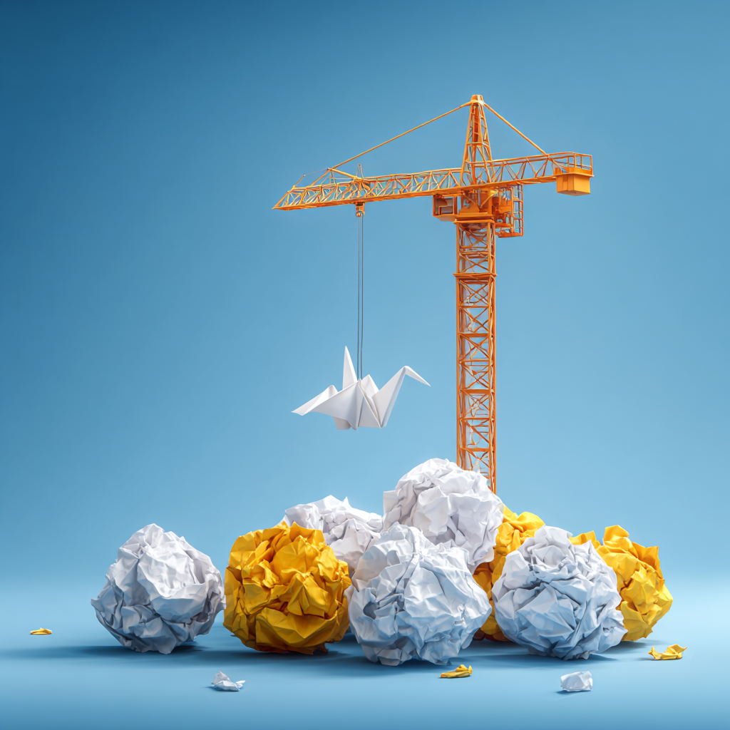 “Flat-style illustration of a learner with a glowing lightbulb inside their head, surrounded by yellow speech bubbles showing concepts like graphs, books, writing, and science. A teacher silhouette gestures toward the learner, representing clarity and understanding.”