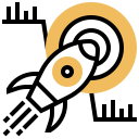 A rocket going to space